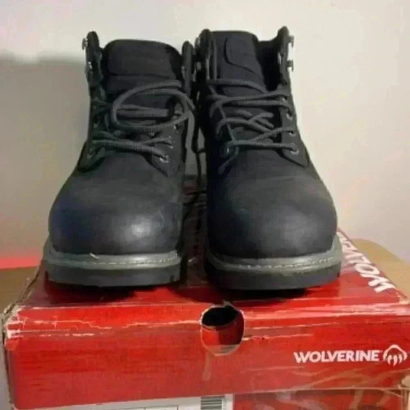 L516. Wolverine- Black- US 9 Men's WIDE - Picture 3 of 5